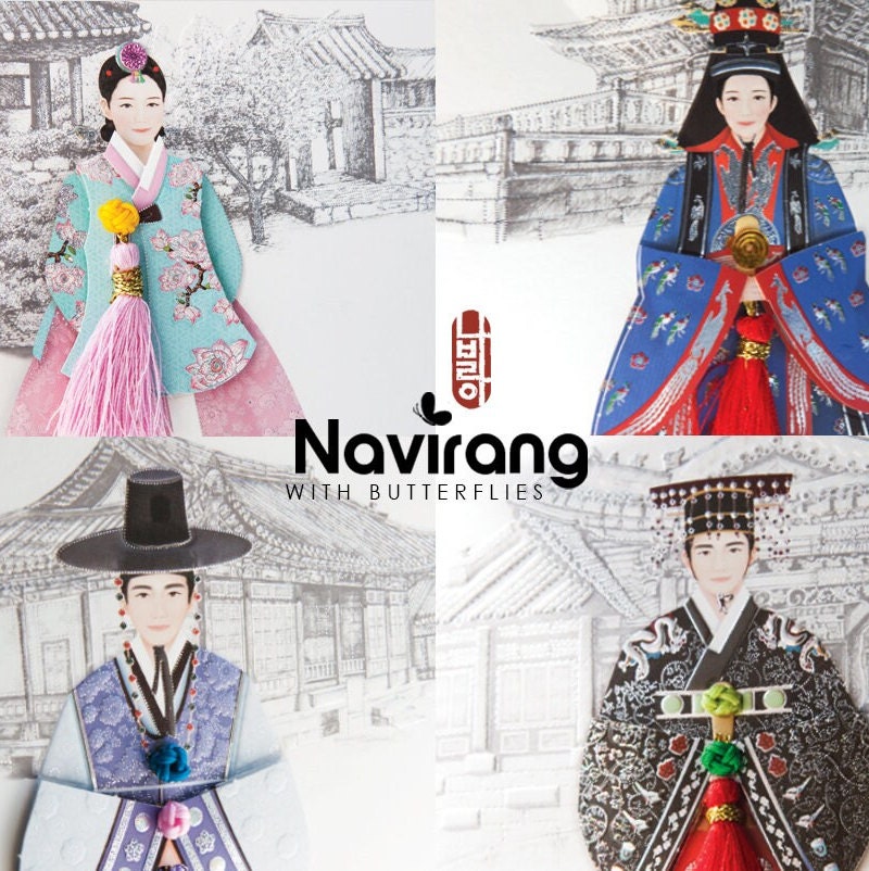 Hanbok Fashion Card - Combined Shipping Service, Queen, King, Wedding Hanbok Printing Premium Card, Marriage Congratulations, Thank you card