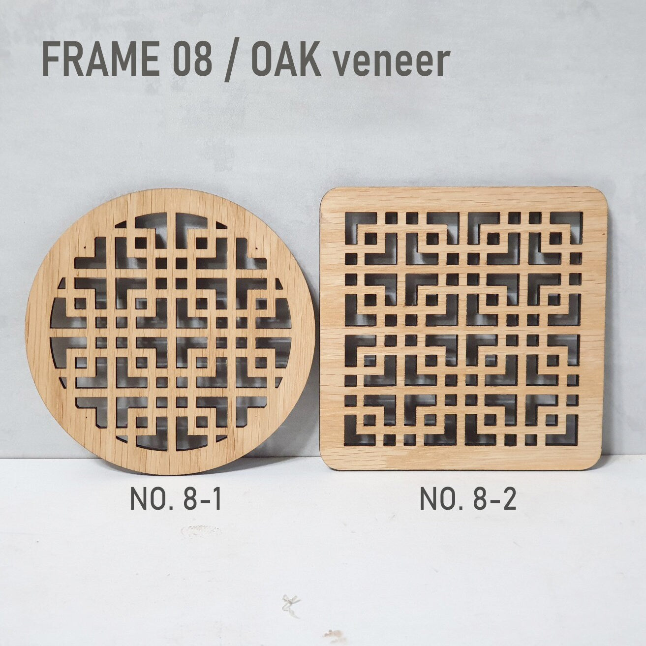 Buy 1, Get 50% Off / Laser Cut Wood Coasters / Korean traditional window frame art - Natural eco-friendly coasters, Coffee coasters