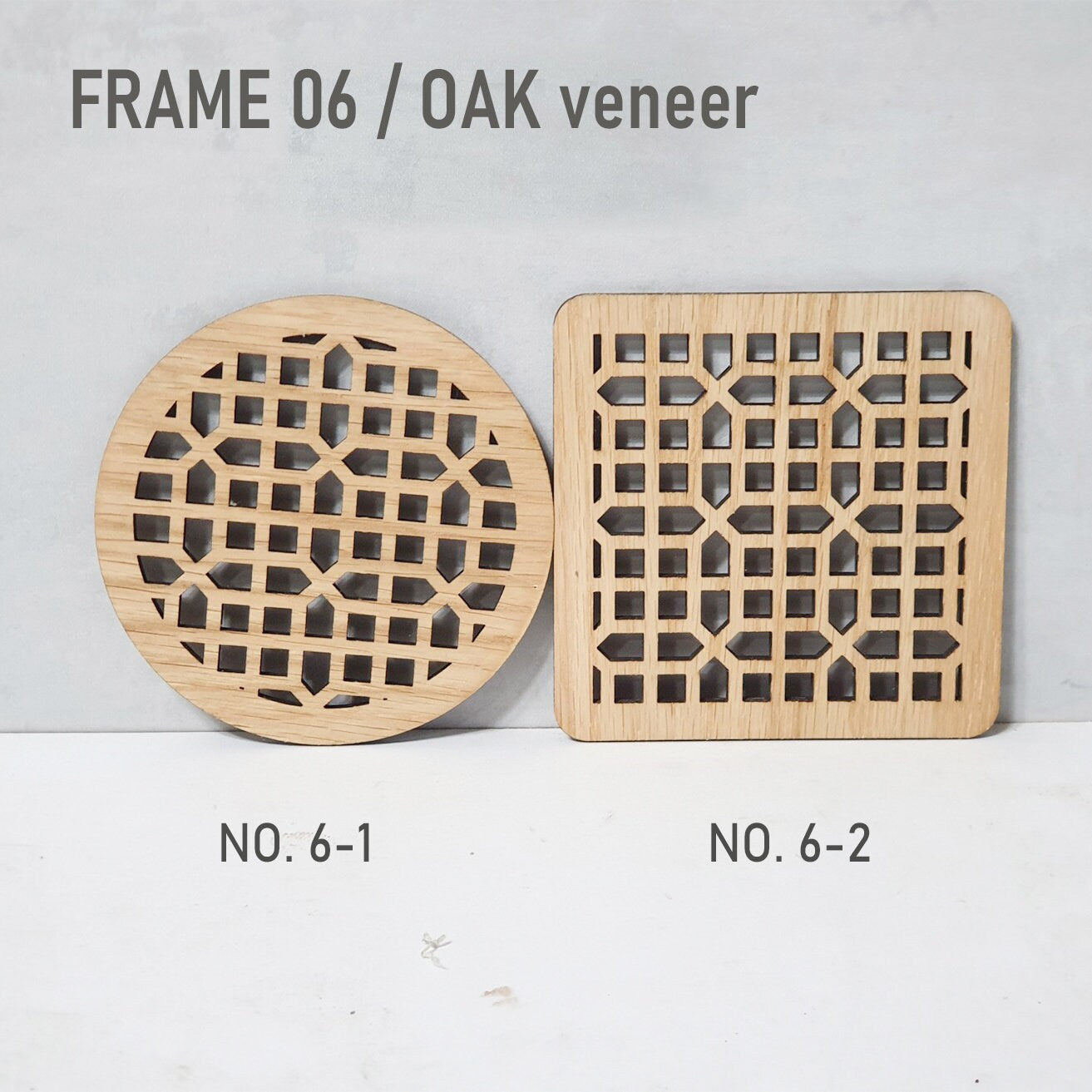 Buy 1, Get 50% Off / Laser Cut Wood Coasters / Korean traditional window frame art - Natural eco-friendly coasters, Coffee coasters