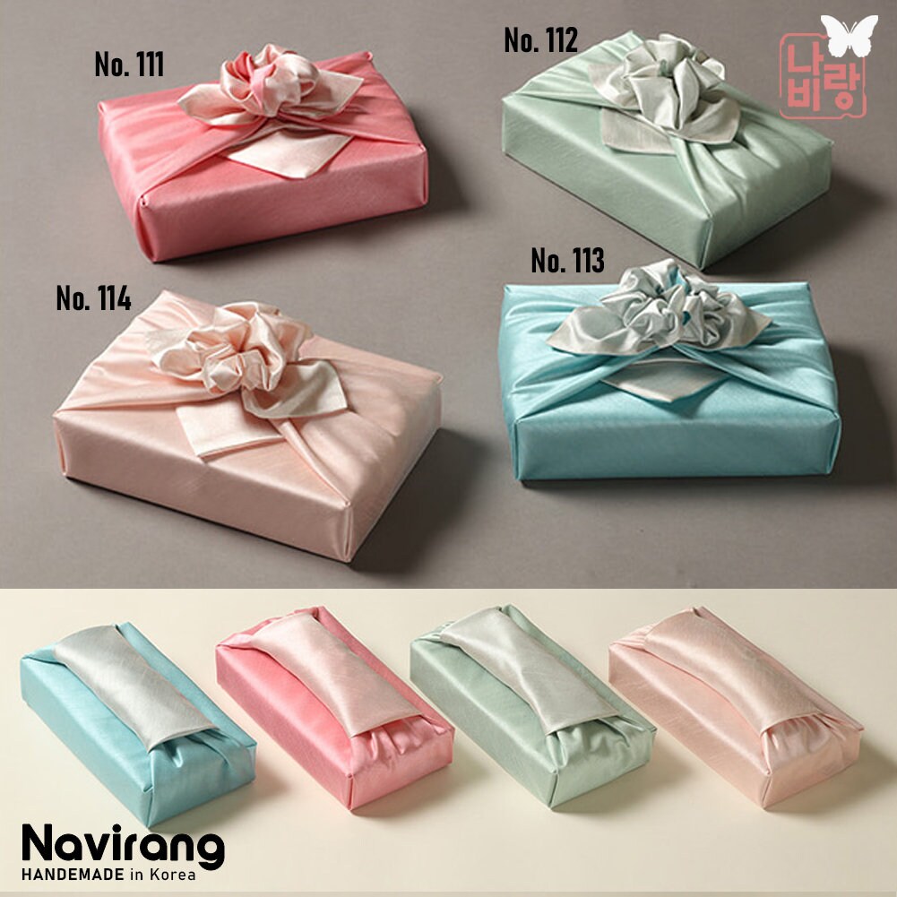 Buy 1, Get 50% Off / Silky Double-Sided Bojagi Premium·High Quality | two tone packaging fabric, Korean wrapping cloth for gift 돌 백일