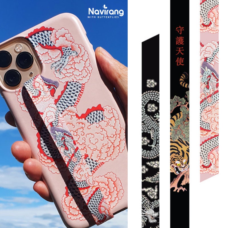 MINHWA PHONE STRAP - Korean Traditional Painting Phone Accessories, Meaning Gift for Him, Her