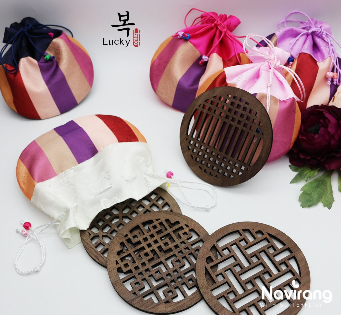 Buy 1, Get 50% Off / Traditional Korean Lucky Pouch - Hanbok Accessory, Gift pouch