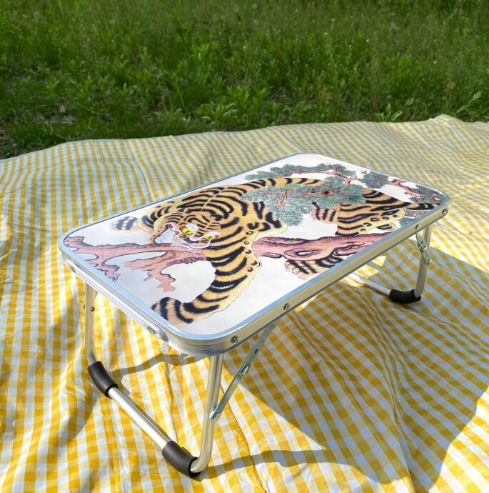 Navirang Foldable Mini Table Camping Aluminum Snack Refreshment Bed Table, Bed Tray