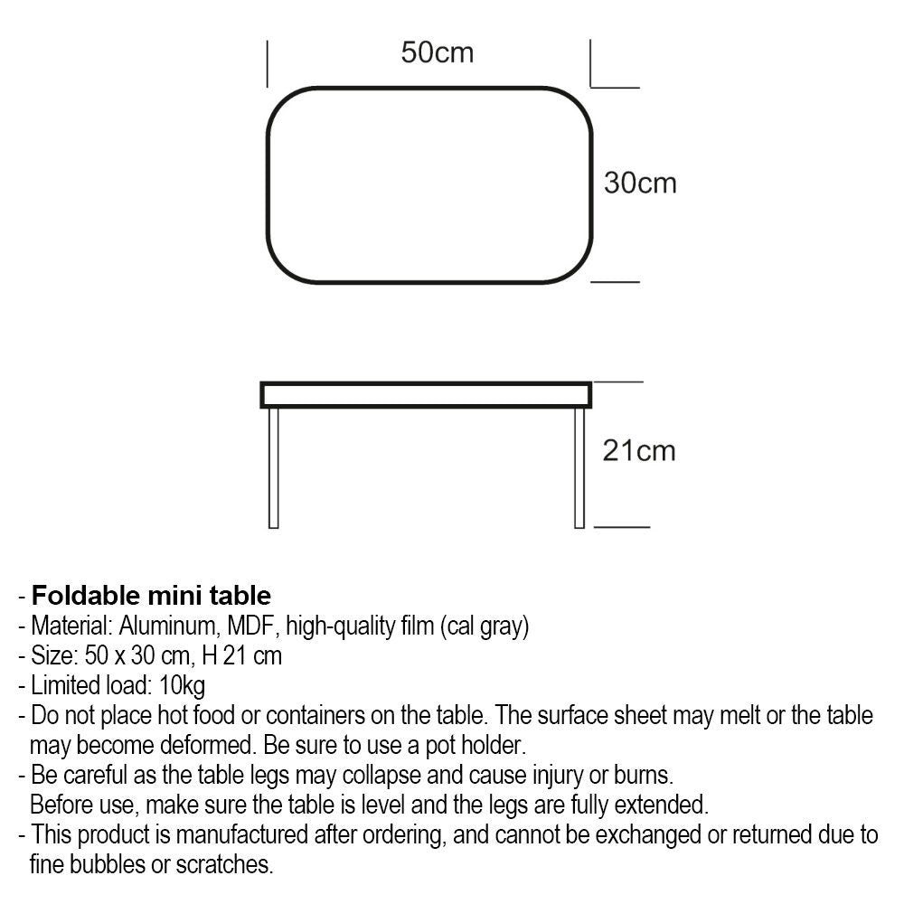 Navirang Foldable Mini Table Camping Aluminum Snack Refreshment Bed Table, Bed Tray