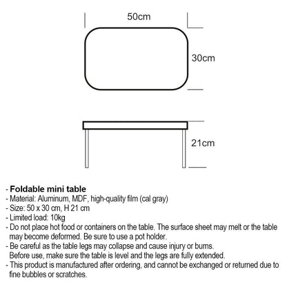 Navirang Foldable Mini Table Camping Aluminum Snack Refreshment Bed Table, Bed Tray