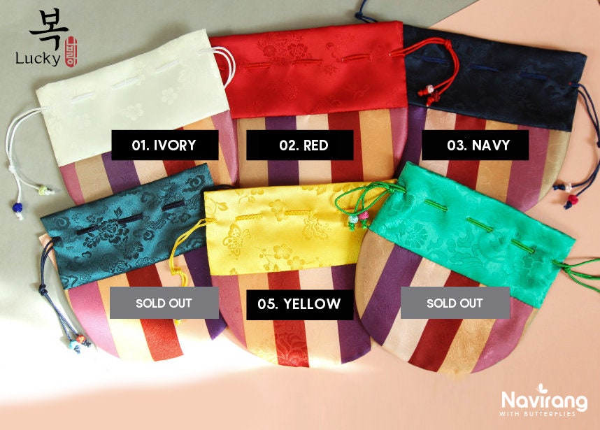 Buy 1, Get 50% Off / Traditional Korean Lucky Pouch - Hanbok Accessory, Gift pouch