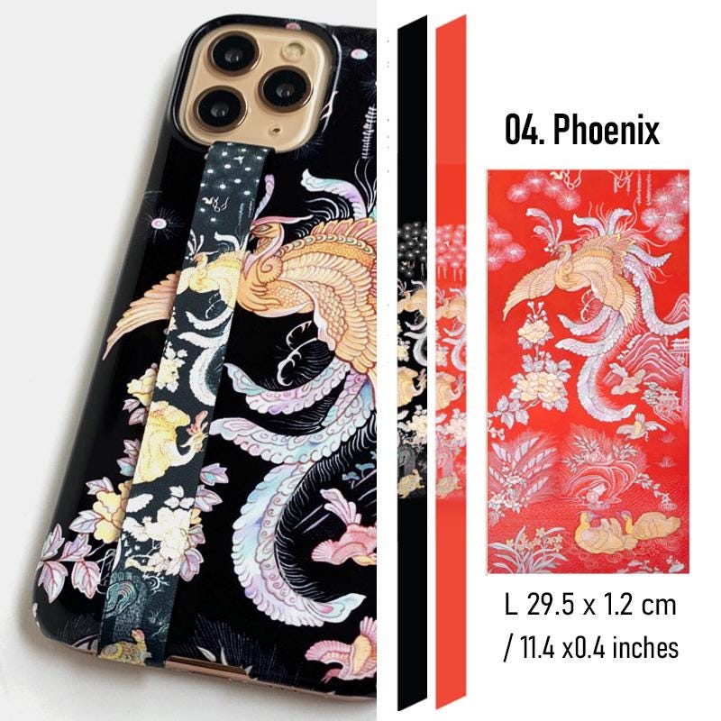 MINHWA PHONE STRAP - Korean Traditional Painting Phone Accessories, Meaning Gift for Him, Her