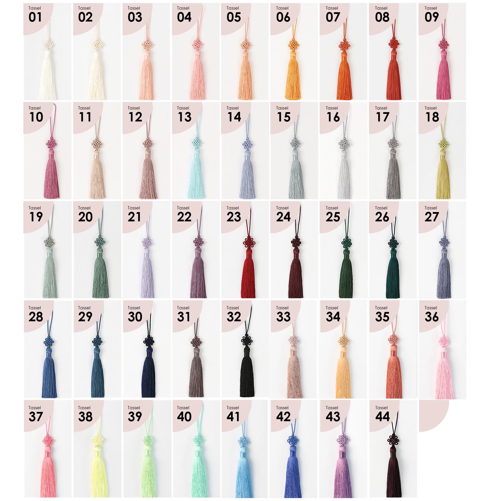 Add NEW COLORS / Buy 1, Get 50% Off / Traditional Korean Flower knot Tassel - Premium·High Quality Handmade Hanbok Accessory Bojagi Norigae