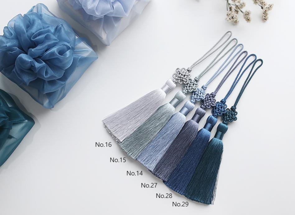 Add NEW COLORS / Buy 1, Get 50% Off / Traditional Korean Flower knot Tassel - Premium·High Quality Handmade Hanbok Accessory Bojagi Norigae