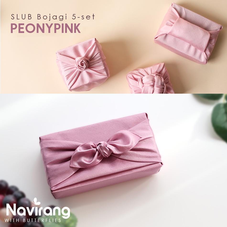 SLUB Bojagi 5 set- Korean Tradition Wrapping Cloth, Premium·High Quality Handmade | Fabric Dohl Party Table Decor 돌 백일