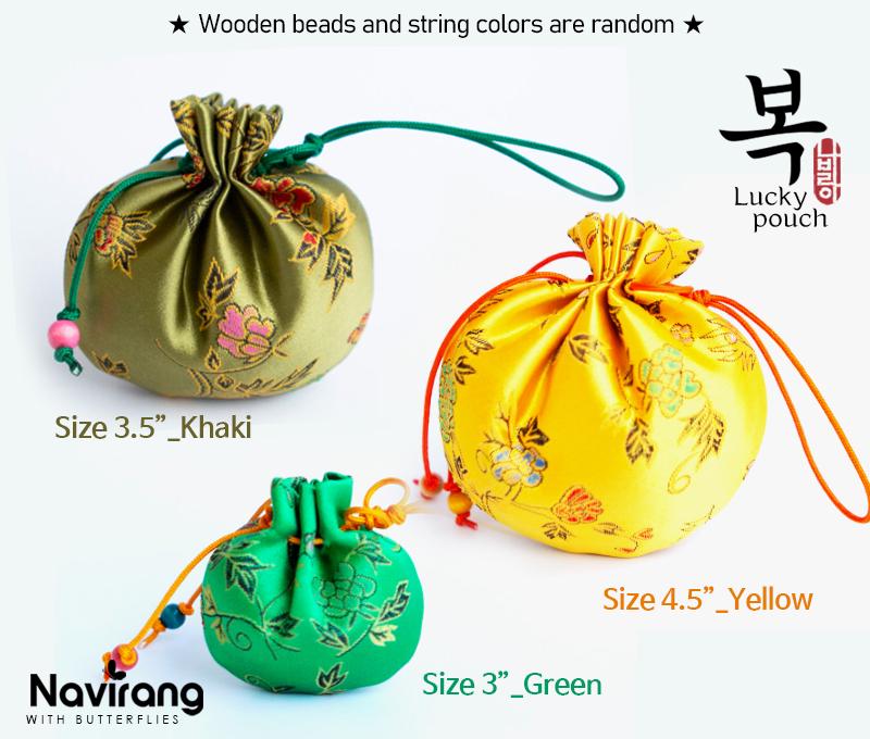 Yangdan Silk / Saekdong Traditional Korean Fortune Bag, Lucky Pouch - Hanbok Accessory, Gift pouch, Dohl Table Decor 돌잔치, 백일 오복주머니, 오곡주머니