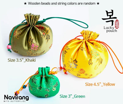 Yangdan Silk / Saekdong Traditional Korean Fortune Bag, Lucky Pouch - Hanbok Accessory, Gift pouch, Dohl Table Decor 돌잔치, 백일 오복주머니, 오곡주머니