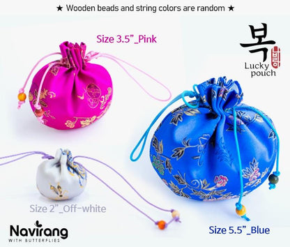 Yangdan Silk / Saekdong Traditional Korean Fortune Bag, Lucky Pouch - Hanbok Accessory, Gift pouch, Dohl Table Decor 돌잔치, 백일 오복주머니, 오곡주머니