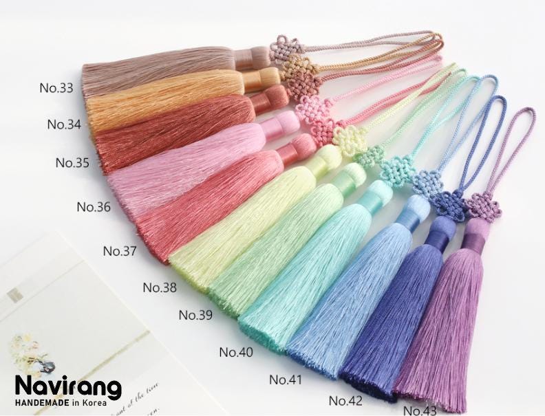 Add NEW COLORS / Buy 1, Get 50% Off / Traditional Korean Flower knot Tassel - Premium·High Quality Handmade Hanbok Accessory Bojagi Norigae