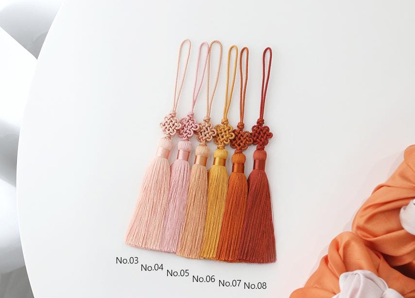 Add NEW COLORS / Buy 1, Get 50% Off / Traditional Korean Flower knot Tassel - Premium·High Quality Handmade Hanbok Accessory Bojagi Norigae