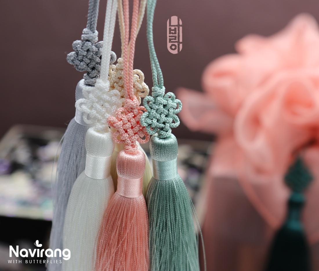 Pastel Norigae 5 set with FREE GIFT- Korean Tradition Knot Tassel, Premium·High Quality Handmade | Hanbok Accessory | Bojagi Norigae