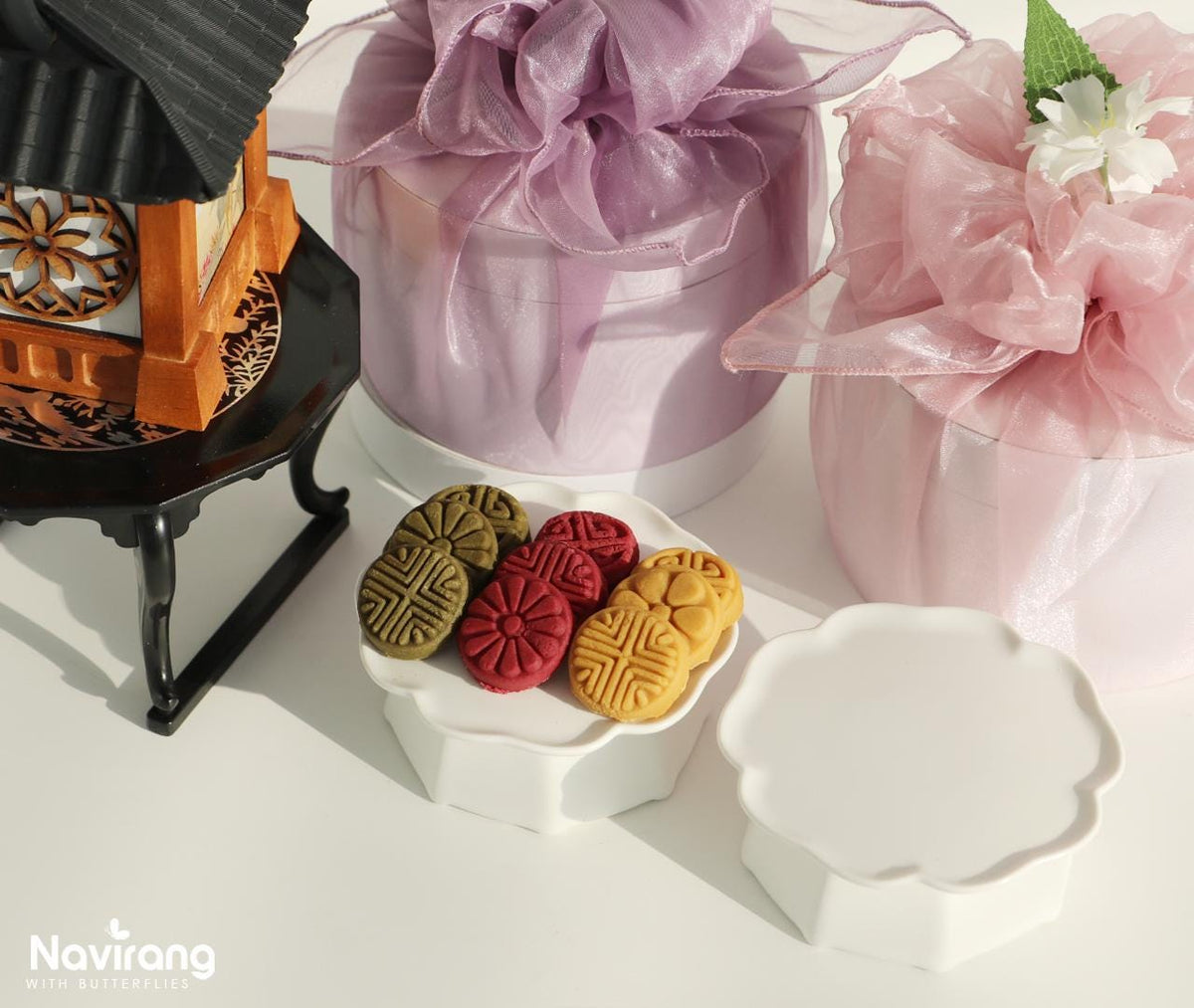 Mini Soban High Plate - Flower & Square soban, Dohl table Deco, 돌잔치, 백일, 소반