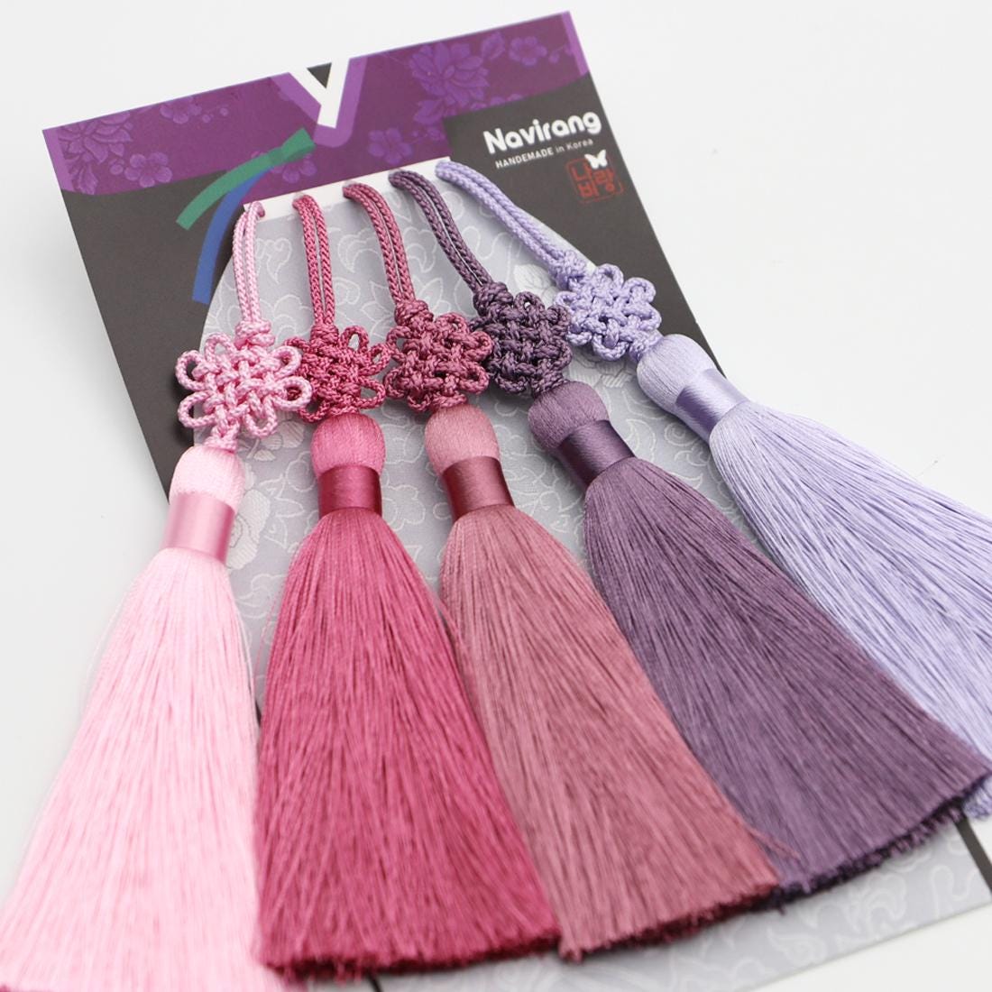 Pastel Norigae 5 Set with FREE GIFT- Korean Tradition Knot Tassel, Hanbok, Bojagi Accessory