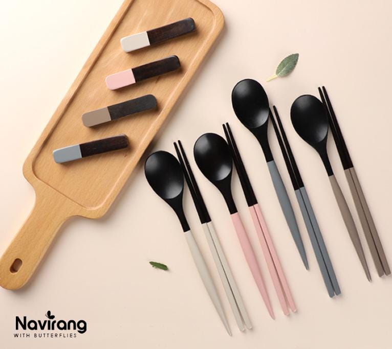 Korean Custom Chopstick and Spoon Set, Personalized lacquer wooden, K-food Lover Gift, Kids