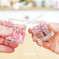 Cherry Blossom Color-changing Glass / 60 ml, 240 ml - Korean Soju Shot Glass, Housewarming, wedding gift in Korean Fathers Day Special