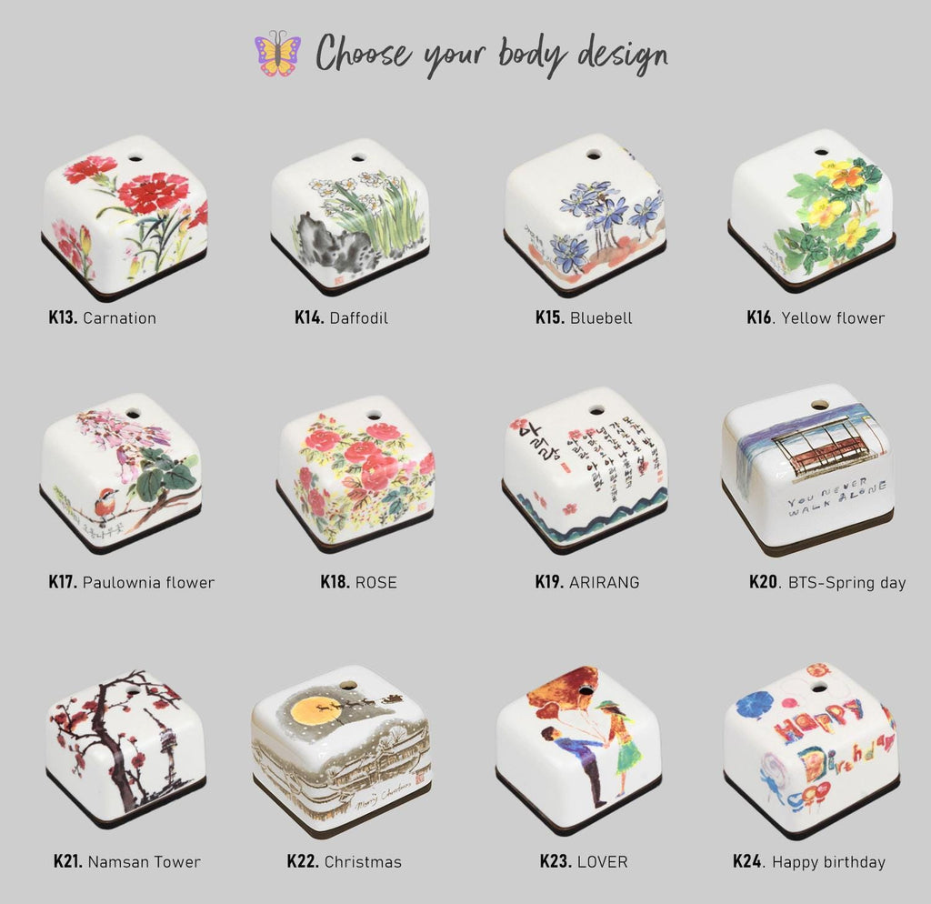 Ceramic Music box - Moony Orgel, Korean Traditional Tiger and Bird, Arirang, BTS Spring day
