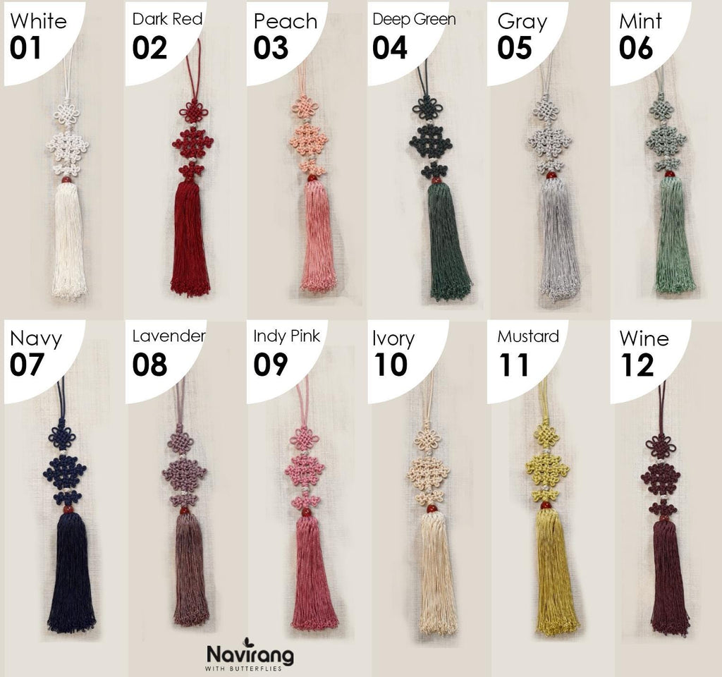 KPOP Diamond Knot Norigae - Korean Premium Handmade knot Tassel Charm | Hanbok Accessory, Tassel gift for girl, Bag charm, Tassel Keychain