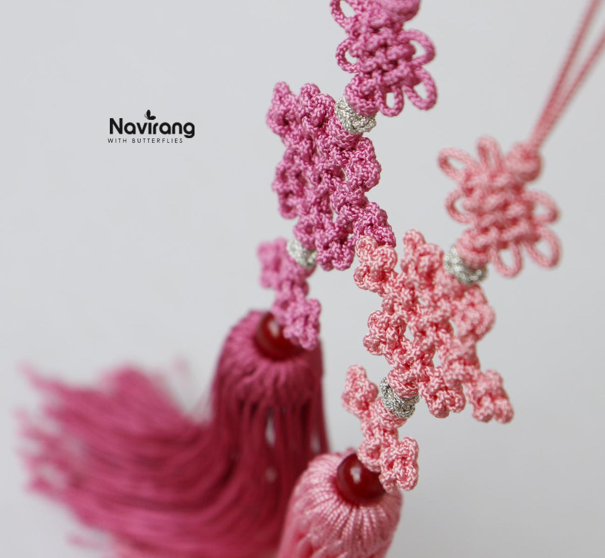 KPOP Diamond Knot Norigae - Korean Premium Handmade knot Tassel Charm | Hanbok Accessory, Tassel gift for girl, Bag charm, Tassel Keychain