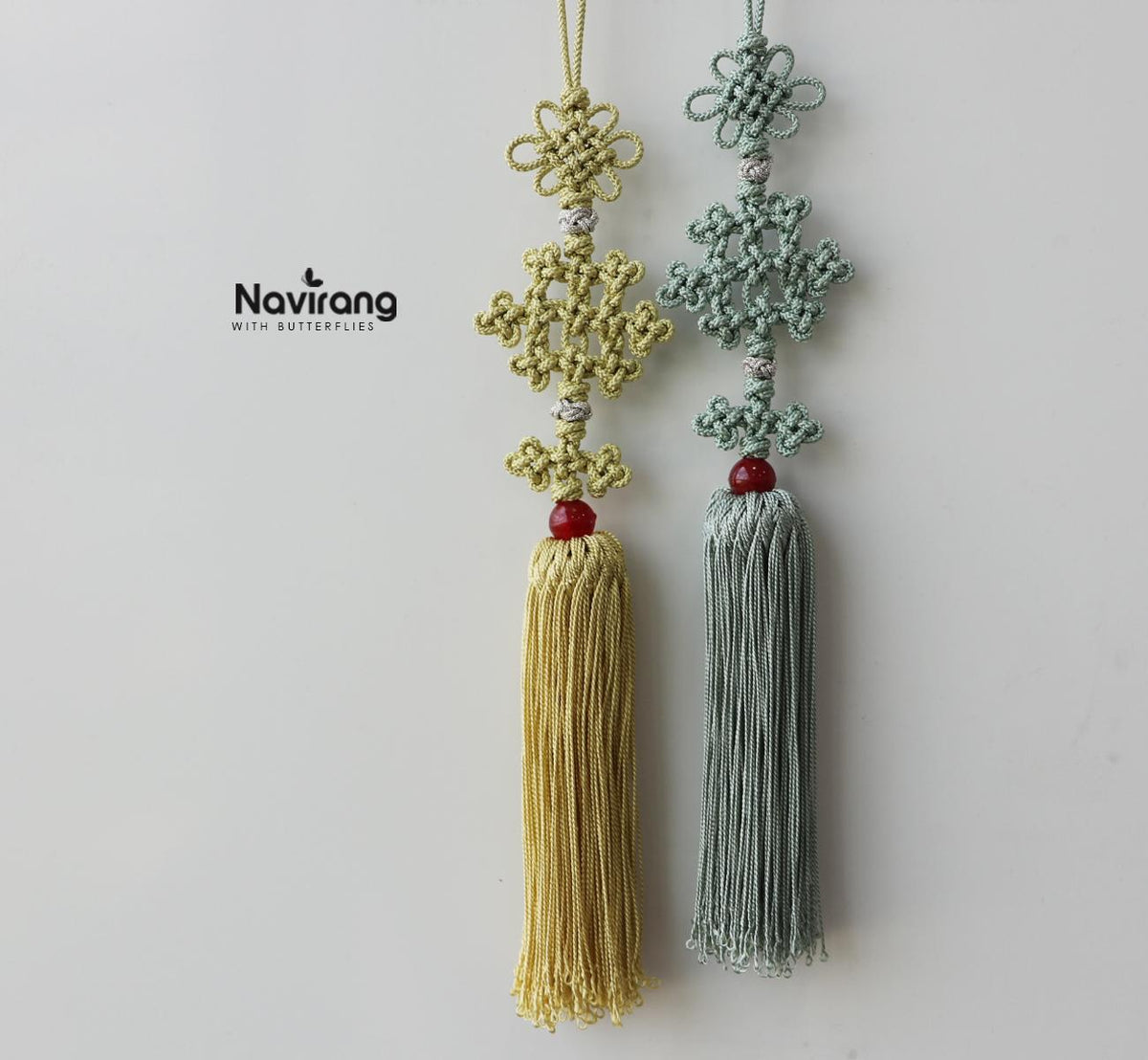 KPOP Diamond Knot Norigae - Korean Premium Handmade knot Tassel Charm | Hanbok Accessory, Tassel gift for girl, Bag charm, Tassel Keychain