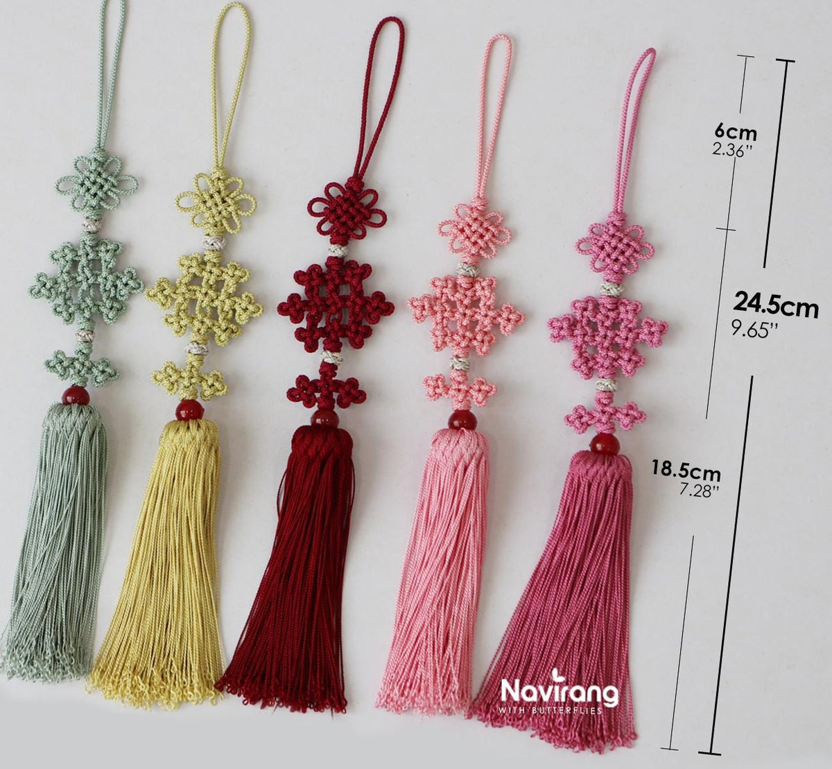 KPOP Diamond Knot Norigae - Korean Premium Handmade knot Tassel Charm | Hanbok Accessory, Tassel gift for girl, Bag charm, Tassel Keychain