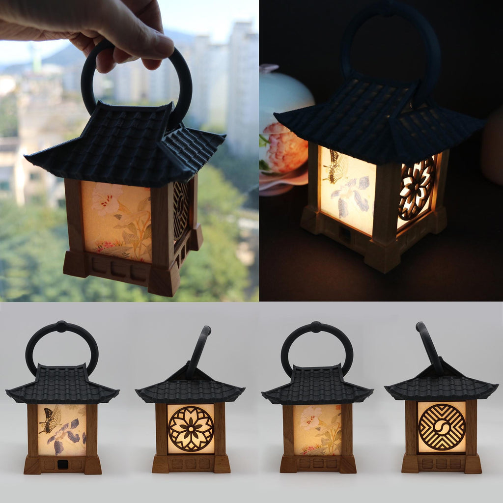 CUSTOM Mini Hanok Lamps- Miniature Korean House Environmentally friendly Mood Light, Personalized photo, Requires 3 AAA
