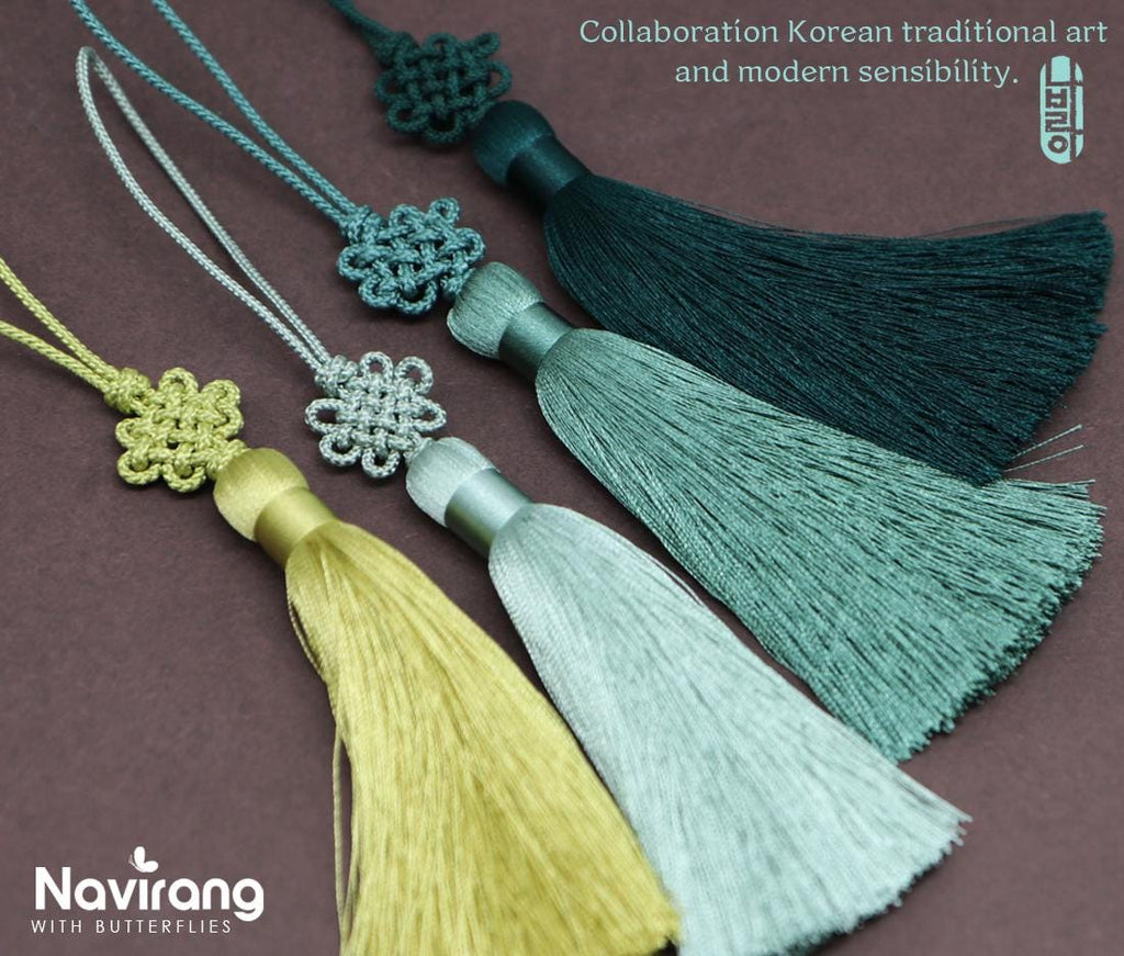 Pastel Norigae 5 Set with FREE GIFT- Korean Tradition Knot Tassel, Hanbok, Bojagi Accessory