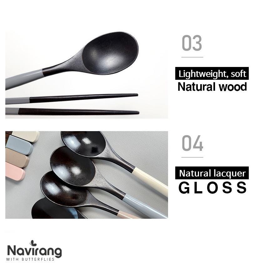 Korean Custom Chopstick and Spoon Set, Personalized lacquer wooden, K-food Lover Gift, Kids