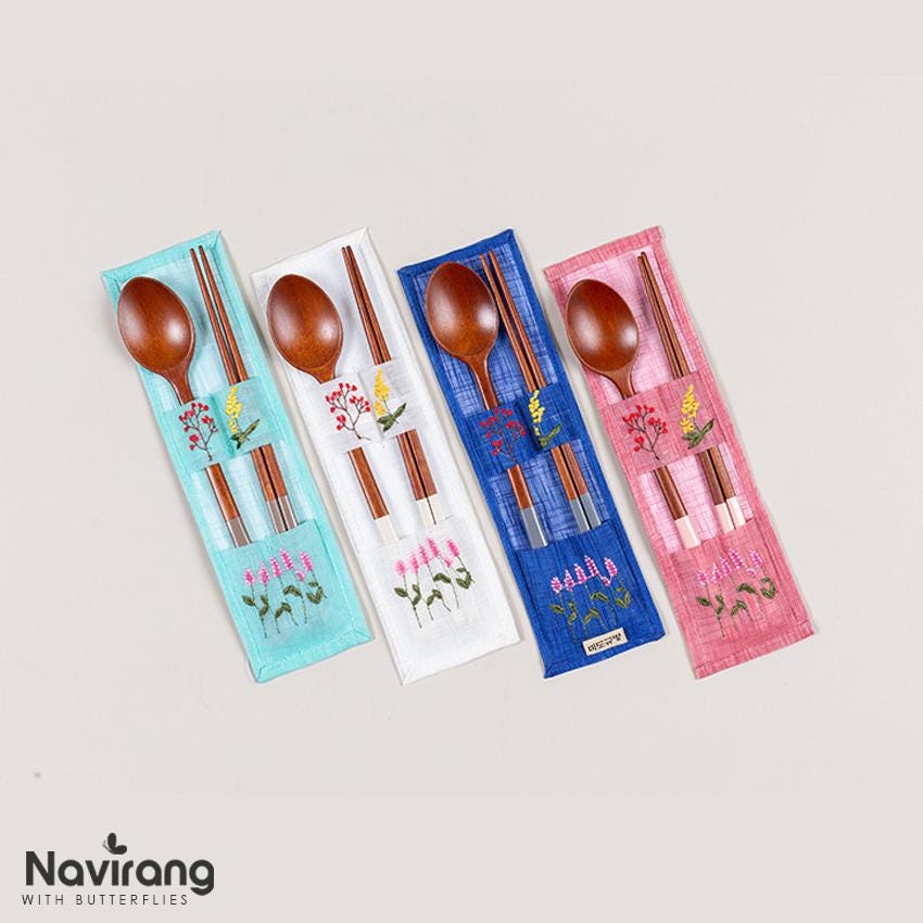 Korean Custom Chopstick and Spoon Set, Personalized lacquer wooden, K-food Lover Gift, Kids