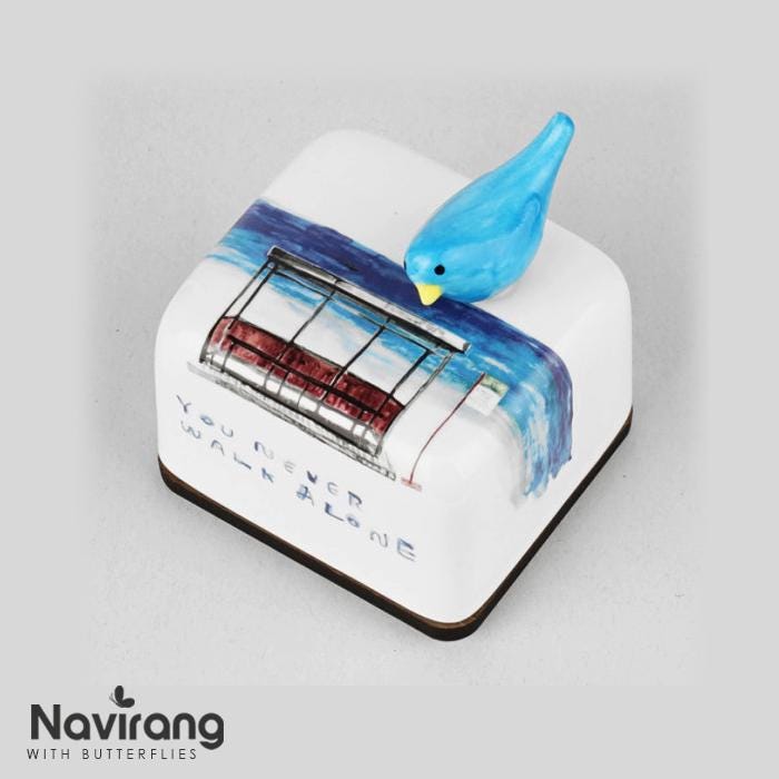 Ceramic Music box - Moony Orgel, Korean Traditional Tiger and Bird, Arirang, BTS Spring day