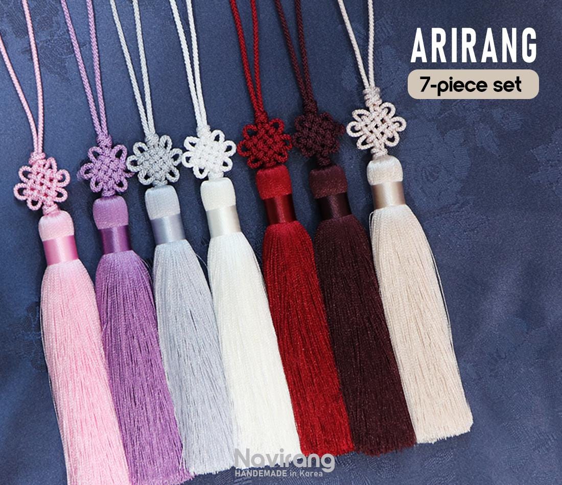 Pastel Norigae 5 Set with FREE GIFT- Korean Tradition Knot Tassel, Hanbok, Bojagi Accessory