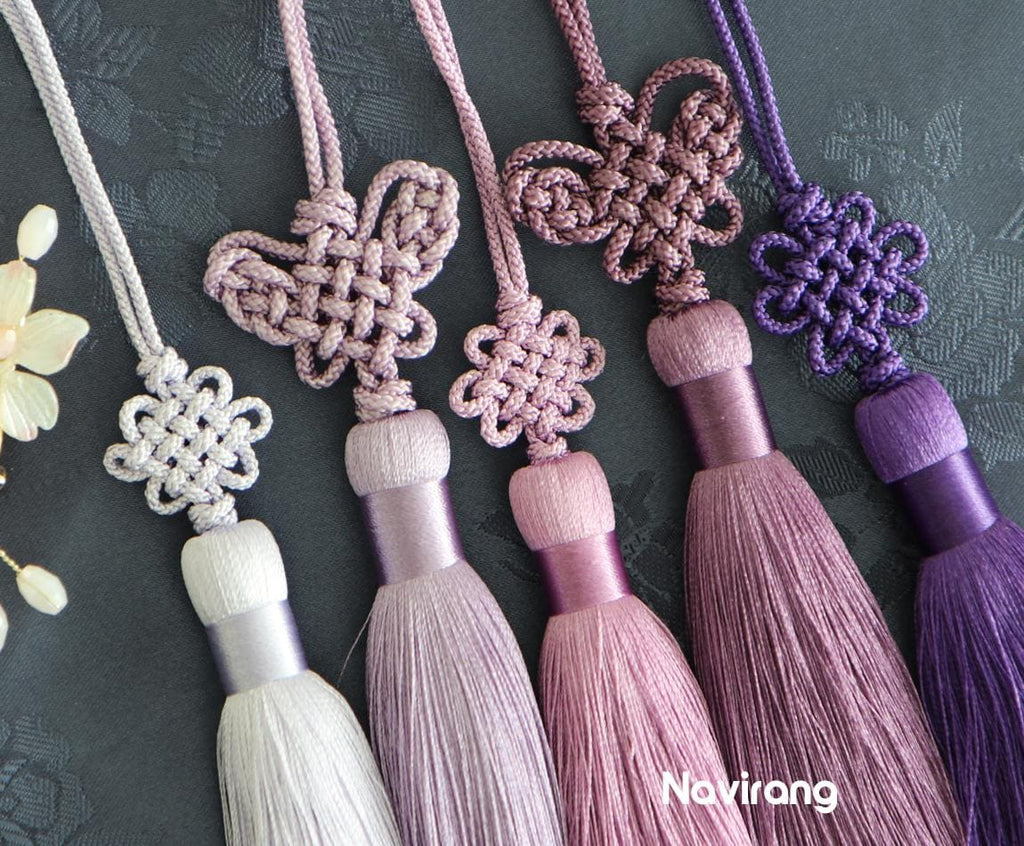 Pastel Norigae 5 Set with FREE GIFT- Korean Tradition Knot Tassel, Hanbok, Bojagi Accessory