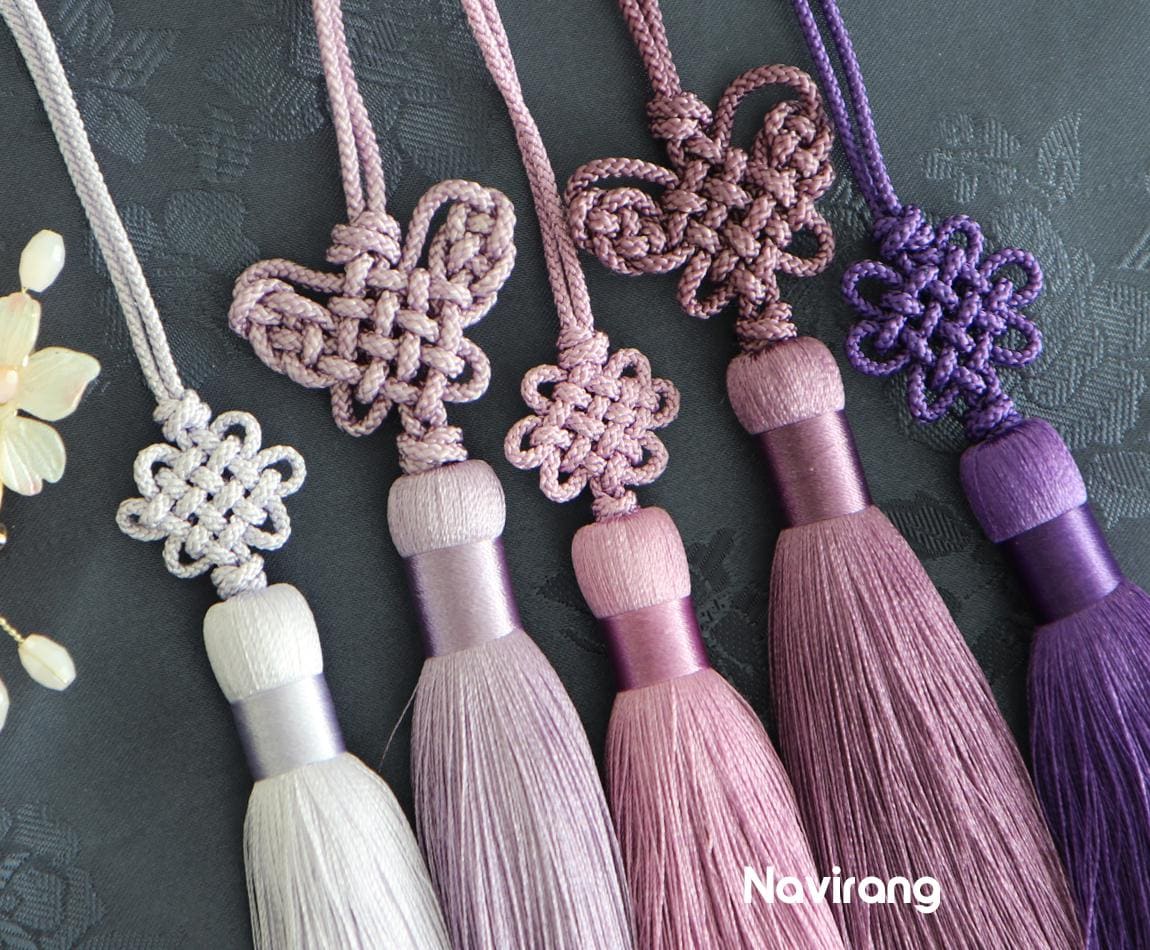 Pastel Norigae 5 Set with FREE GIFT- Korean Tradition Knot Tassel, Hanbok, Bojagi Accessory