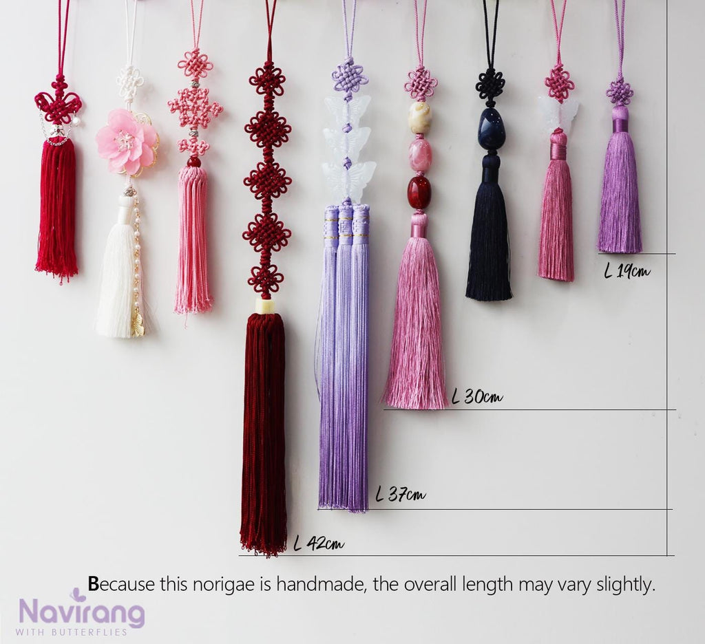 KPOP Diamond Knot Norigae - Korean Premium Handmade knot Tassel Charm | Hanbok Accessory, Tassel gift for girl, Bag charm, Tassel Keychain
