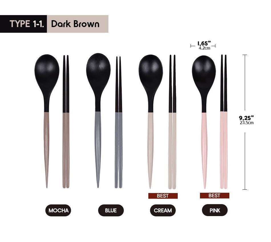 Korean Custom Chopstick and Spoon Set, Personalized lacquer wooden, K-food Lover Gift, Kids