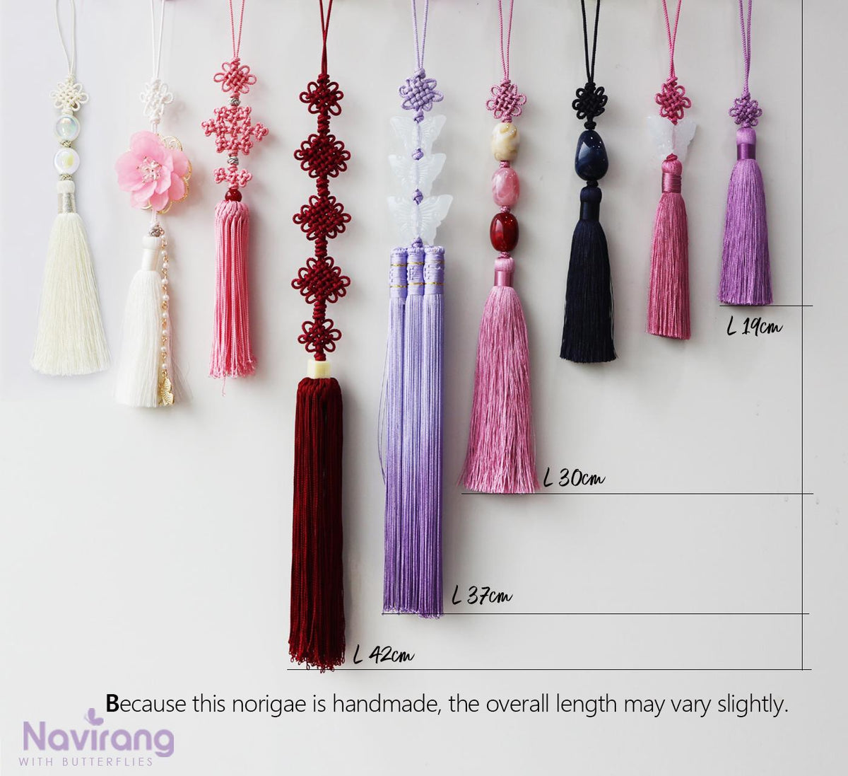 Hanbok Scrunchie with Norigae - Korean Traditional Silk Hair Scrunchy, Tassel Jade butterfly, Korean Hanbok ACC, Gift for K-drama lover girl