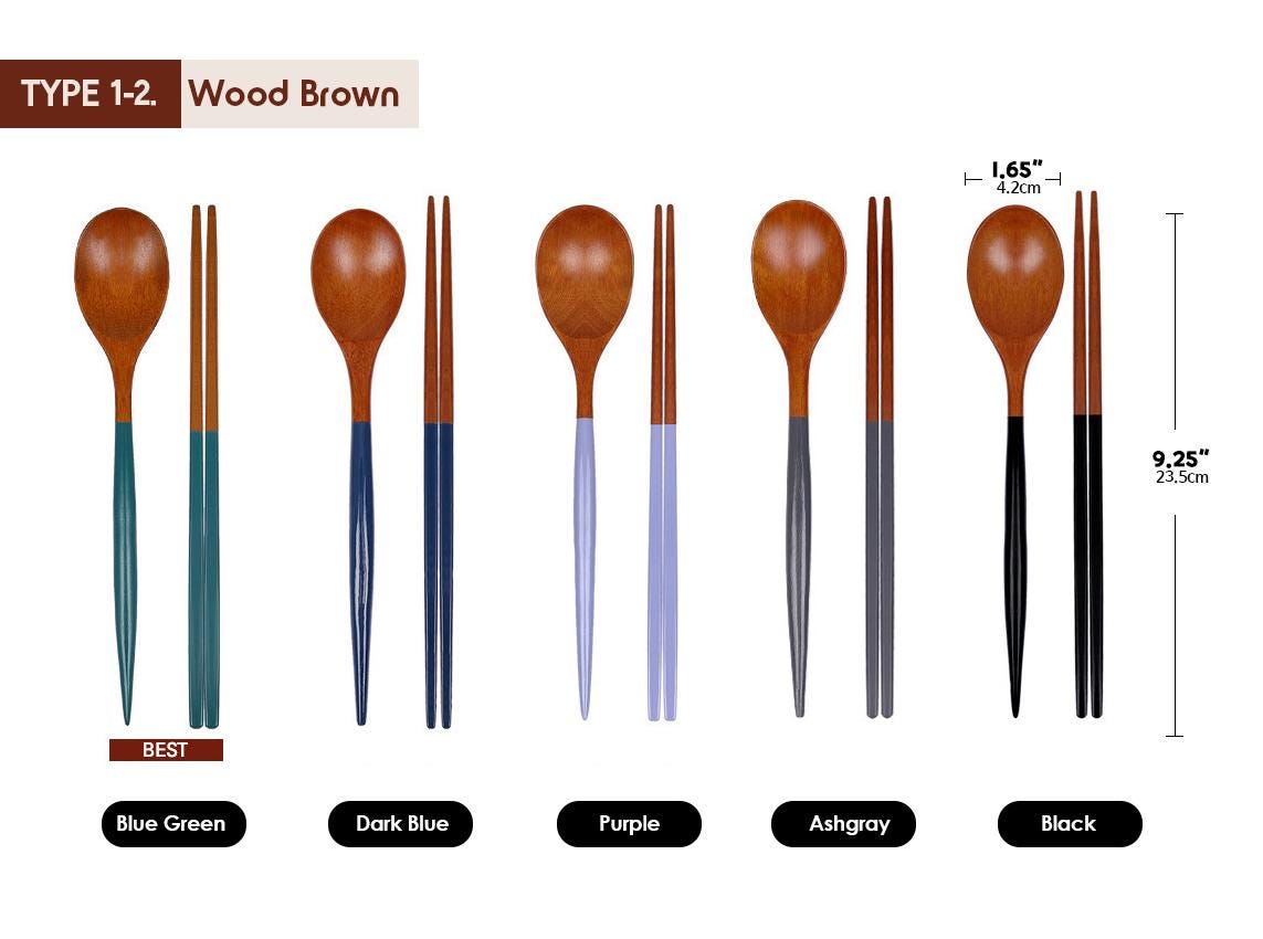 Korean Custom Chopstick and Spoon Set, Personalized lacquer wooden, K-food Lover Gift, Kids