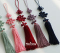 KPOP Diamond Knot Norigae - Korean Premium Handmade knot Tassel Charm | Hanbok Accessory, Tassel gift for girl, Bag charm, Tassel Keychain