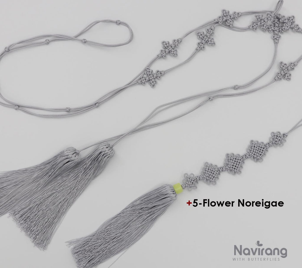 Handcrafted Korean knot tassel belt cord - 260cm / 100.8" Extra Long Waist Rope with Tassels