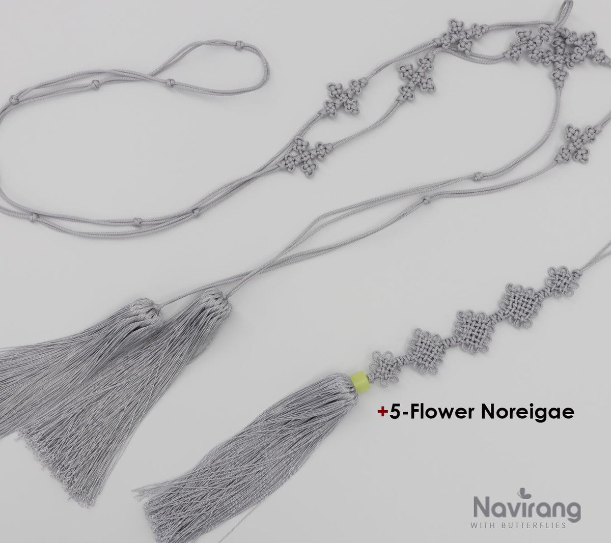 Handcrafted Korean knot tassel belt cord - 260cm / 100.8" Extra Long Waist Rope with Tassels
