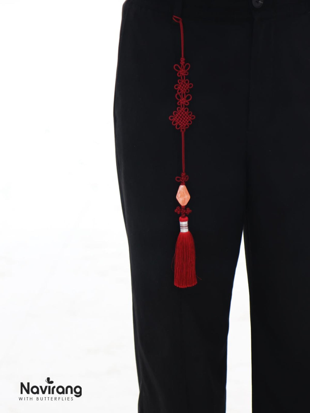 Diamond-shaped Jade Norigae - Korean Handmade Tassel Charm | Hanbok Accessory, Men’s Women’s Norigae