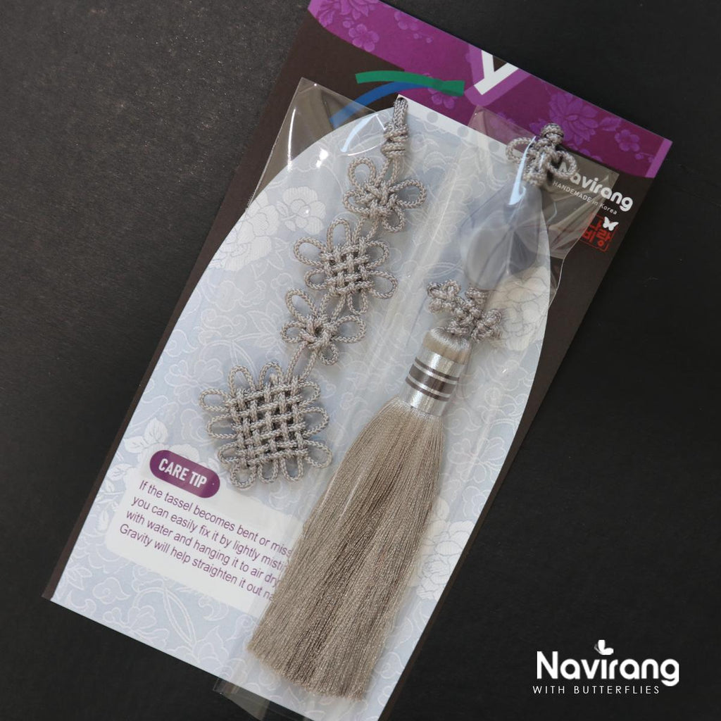 Diamond-shaped Jade Norigae - Korean Handmade Tassel Charm | Hanbok Accessory, Men’s Women’s Norigae