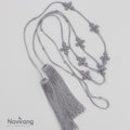 Handcrafted Korean knot tassel belt cord - 260cm / 100.8" Extra Long Waist Rope with Tassels