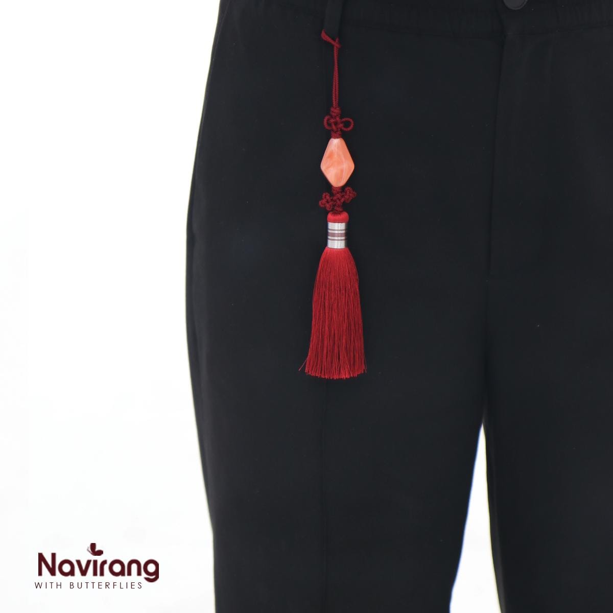 Diamond-shaped Jade Norigae - Korean Handmade Tassel Charm | Hanbok Accessory, Men’s Women’s Norigae