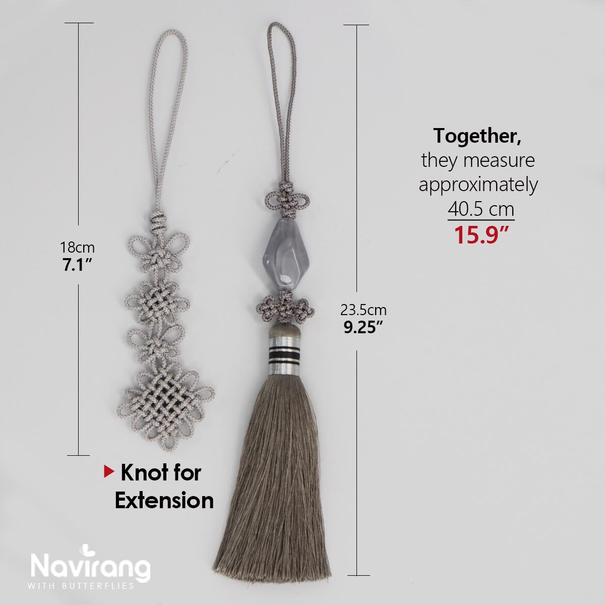 Diamond-shaped Jade Norigae - Korean Handmade Tassel Charm | Hanbok Accessory, Men’s Women’s Norigae