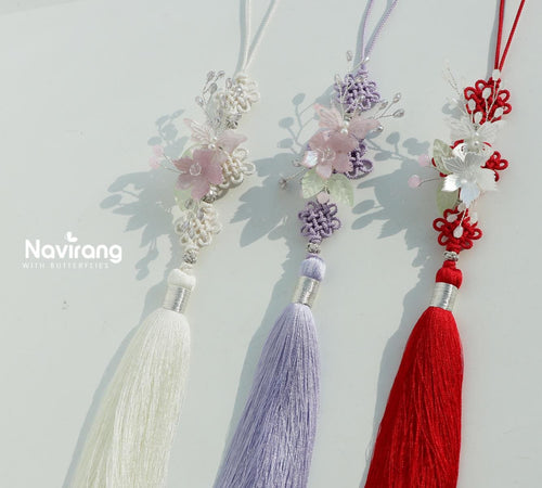 Butterfly Blossom Brooch & Hair Pin – Korean Traditional Hair Accessory, Norigae Ornament